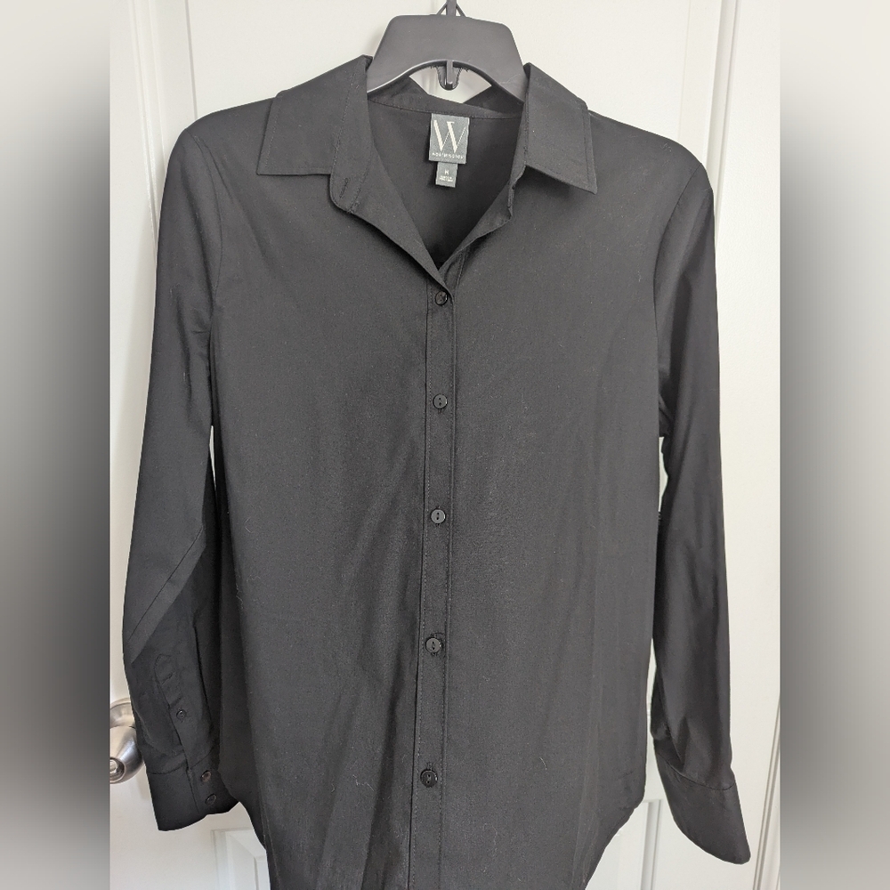 Worthington Black Casual Button Down Shirt
